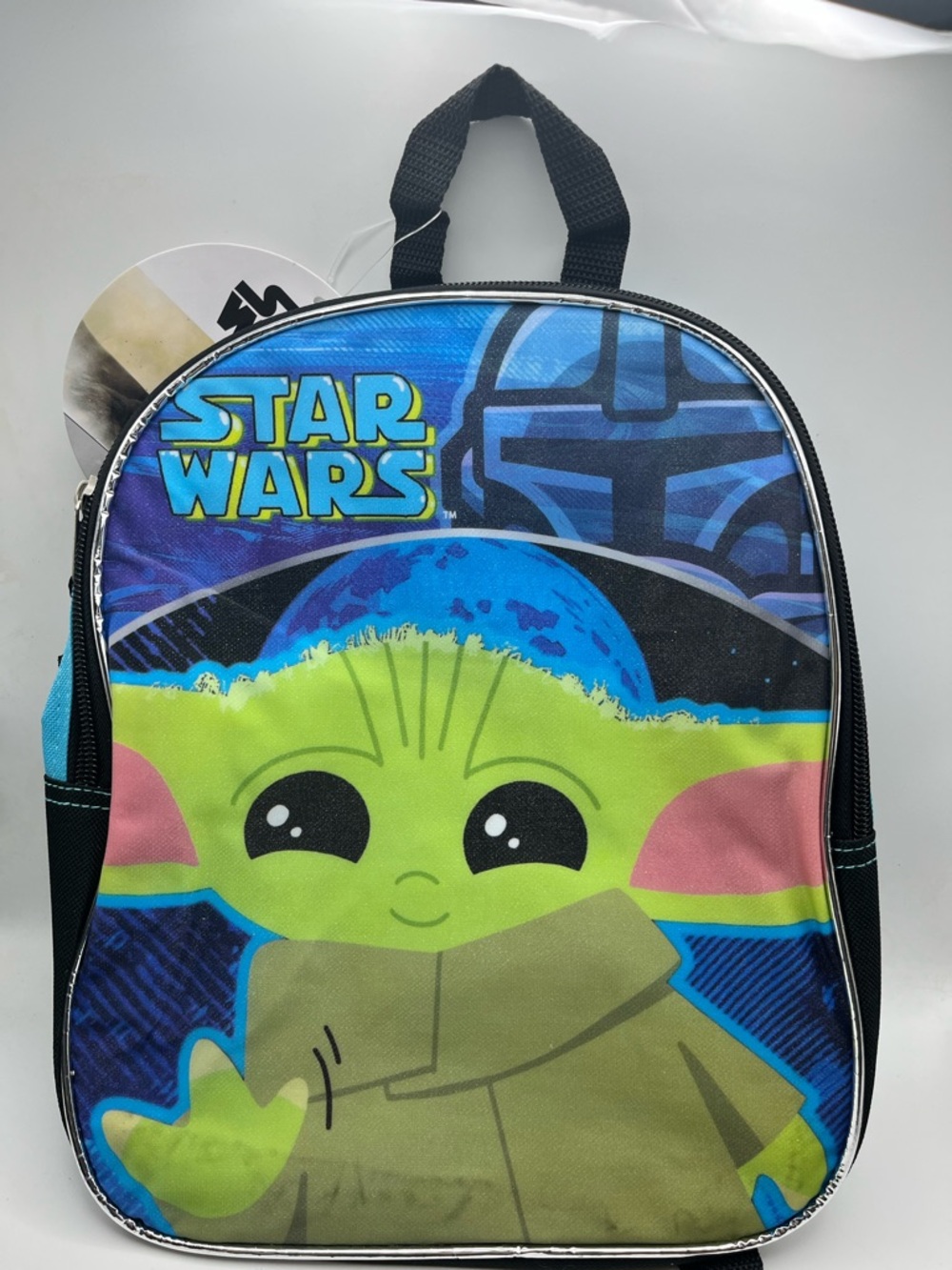Star Wars Kids Backpack with Grogu Face in Green, Blue, Pink